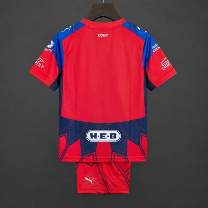 26/27 Kids Rayados Monterrey Goalkeeer Red Jersey