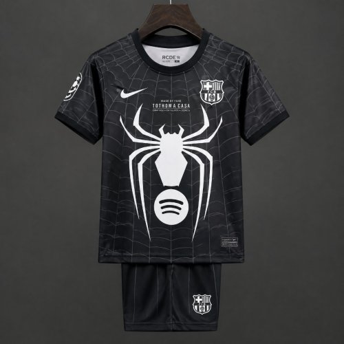 26/27  Kids Barcelona x Spider Man Venom Black Jersey