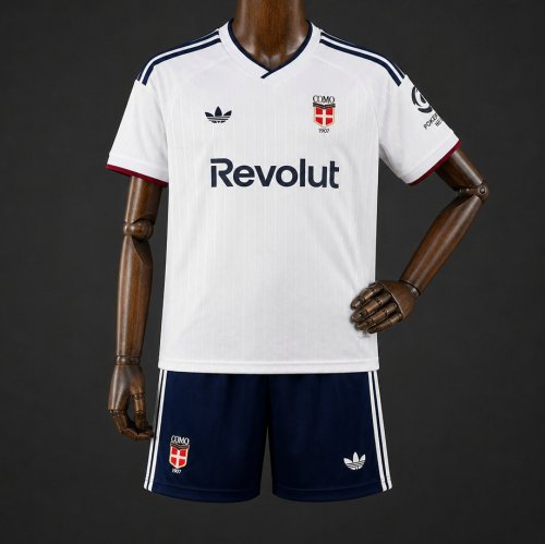 26/27 Kids  Como 1907 Away White Jersey