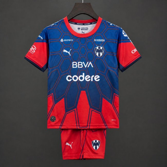 26/27 Kids Rayados Monterrey Goalkeeer Red Jersey