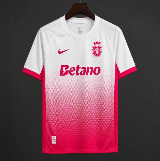 26/27 Sporting CP Pink October White/Pink Jersey