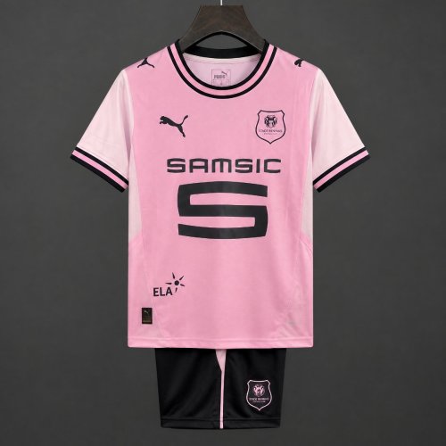 26/27 Kids Stade Rennais Third Pink Jersey