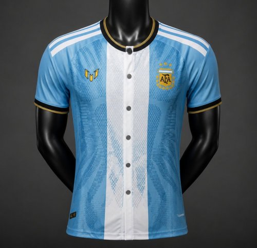 Player Version 2026 Argentina MESSI Tribute Baseball Jersey