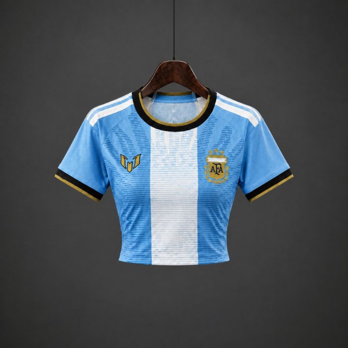 2026 Argentina MESSI Tribute Women Crop Jersey