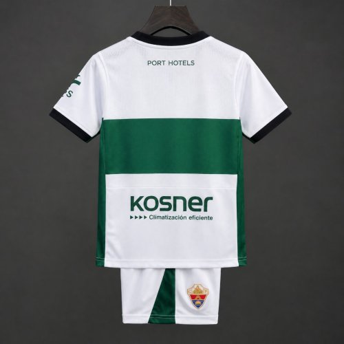 26/27 Kids Elche Home Green White Jersey Kit