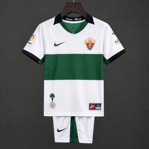 26/27 Kids Elche Home Green White Jersey Kit