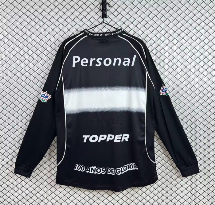 Retro 01/02 Club Olimpia Away Black Centenary Long Sleeve Jersey