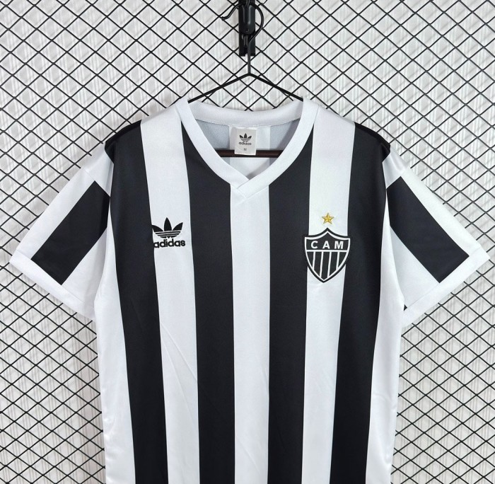 Retro 1983 Atletico Mineiro Home  Black/White Stripes Jersey