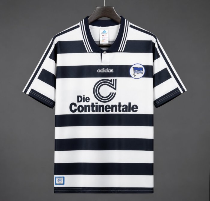 Retro 97/98 Hertha BSC Away White Dark Navy Jersey