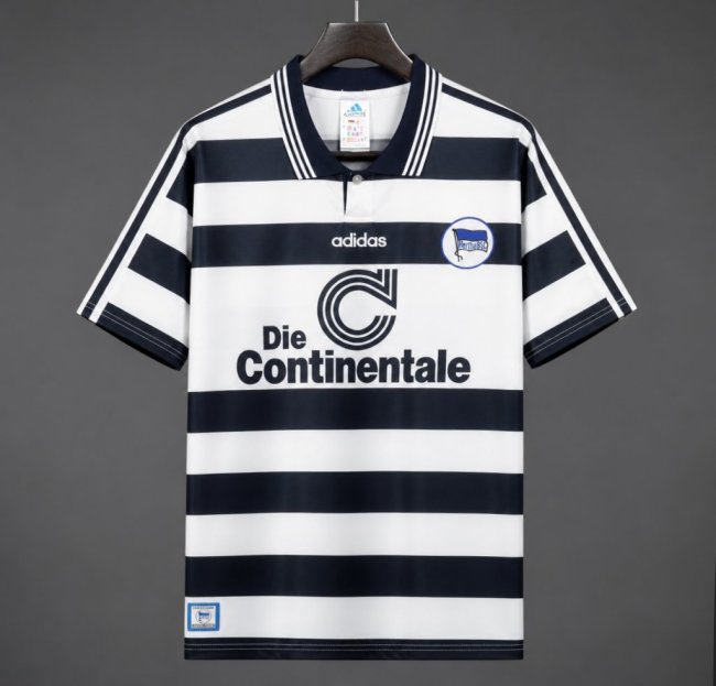 Retro 97/98 Hertha BSC Away White Dark Navy Jersey