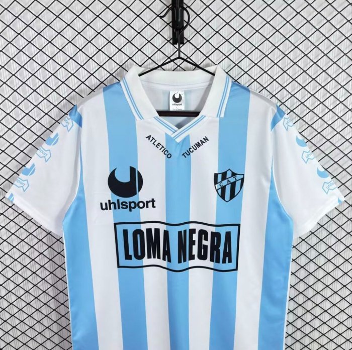 Retro 92/94 Atletico Tucuman Home White/Blue Stripes Jersey