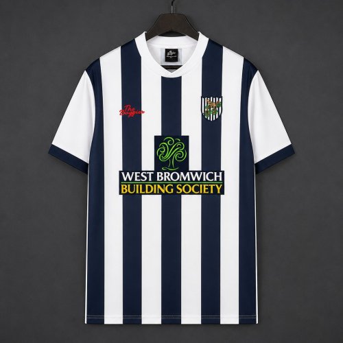 Retro 02/03 West Bromwich Albion Home White Stripes Jersey