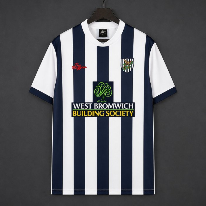 Retro 02/03 West Bromwich Albion Home White Stripes Jersey