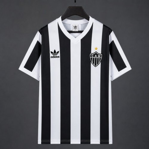 Retro 1983 Atletico Mineiro Home  Black/White Stripes Jersey