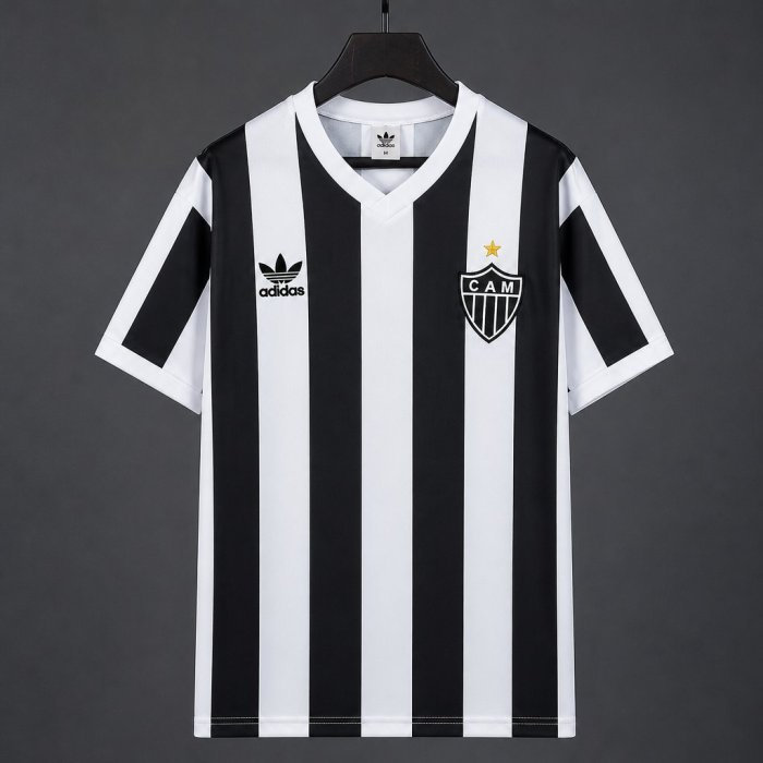 Retro 1983 Atletico Mineiro Home  Black/White Stripes Jersey