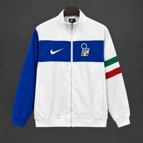 Retro 94/97 Italy White Full Zipper Windbreaker