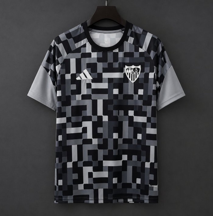 26/27 Sevilla Training Grey Digital Pixel Pattern Jersey