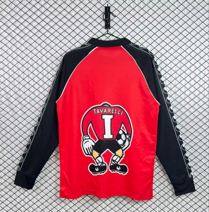 92/93 Club Olimpia Goalkeeper Red Black Long Sleeve Jersey
