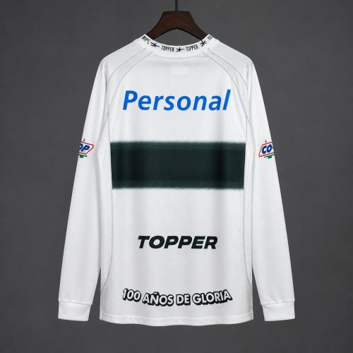 Retro 2002 Club Olimpia Home Long Sleeve White Jersey