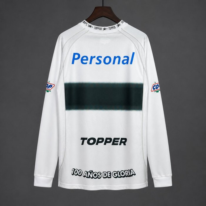 Retro 2002 Club Olimpia Home Long Sleeve White Jersey
