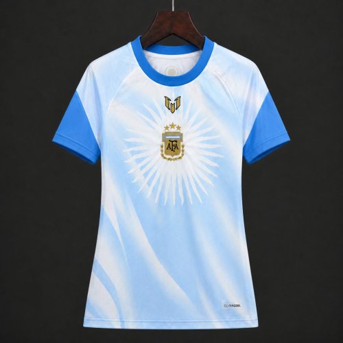 2026 Women  Argentina MESSI Tribute Pre-Match Blue Jersey