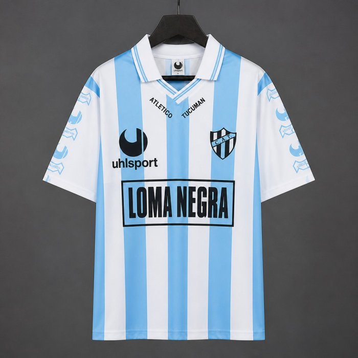Retro 92/94 Atletico Tucuman Home White/Blue Stripes Jersey
