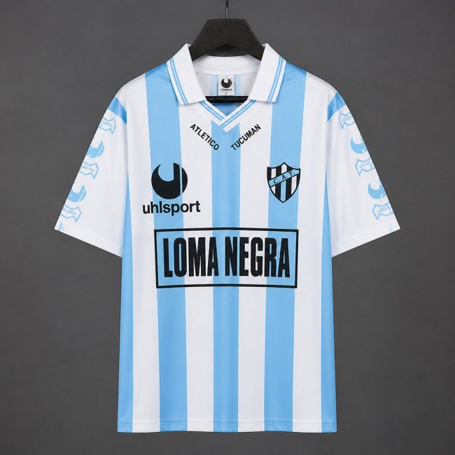 Retro 92/94 Atletico Tucuman Home White/Blue Stripes Jersey
