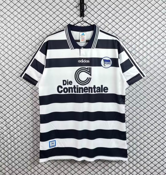 Retro 97/98 Hertha BSC Away White Dark Navy Jersey