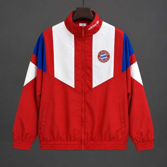 26/27 Bayern Munich EQT Red Full Zipper Windbreaker