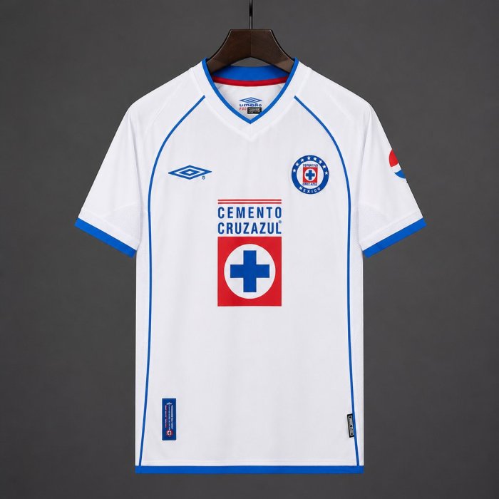 Retro 02/03 Cruz Azul Away White Jersey