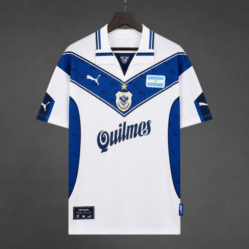 Retro 98/99 Velez Sarsfield Home White  Blue Jersey