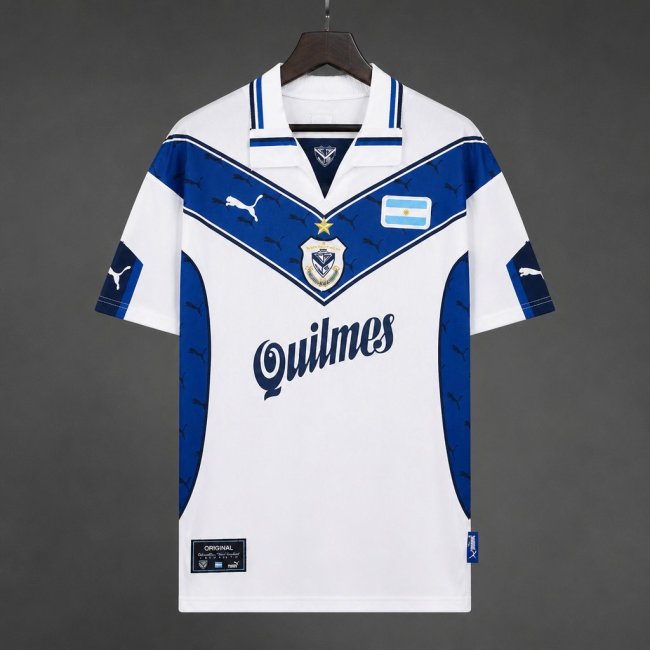 Retro 98/99 Velez Sarsfield Home White Blue Jersey