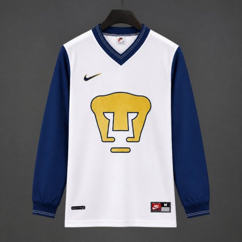Retro 98/99 Pumas UNAM Home Long Sleeve White Jersey