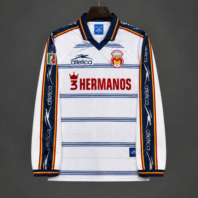 Retro 99/00 Monarcas Morelia Away Long Sleeve White Jersey