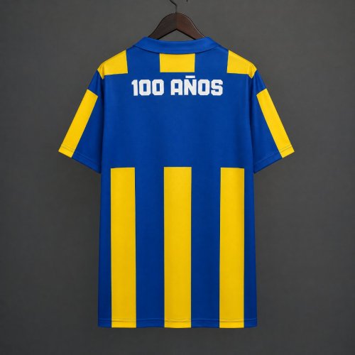 Retro 89/91 Rosario Central Home Blue Yellow Jersey