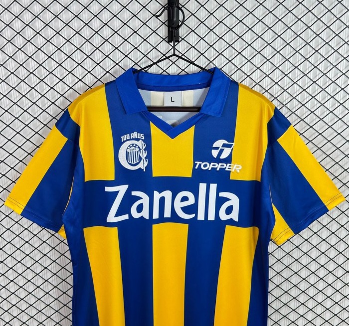 Retro 89/91 Rosario Central Home Blue Yellow Jersey