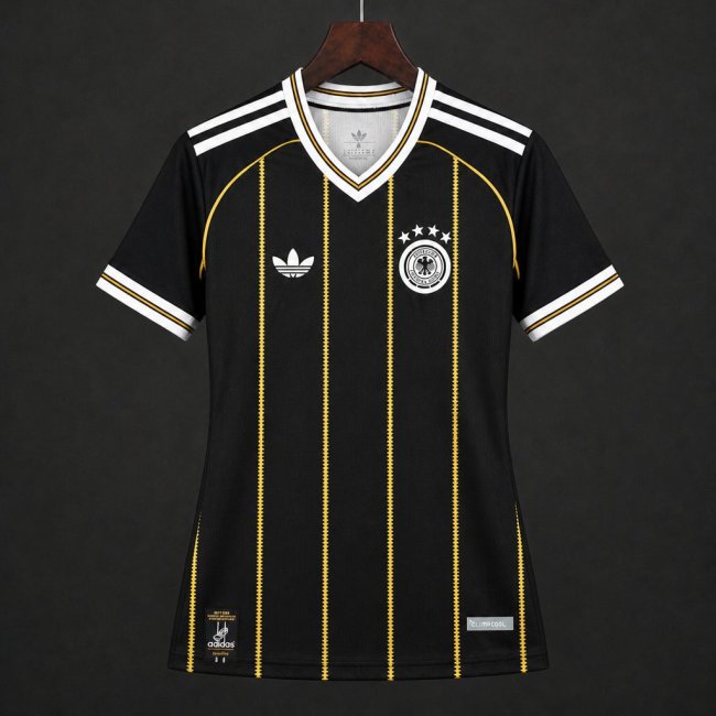 2026 Women  Germany Third Black Stripes Jersey