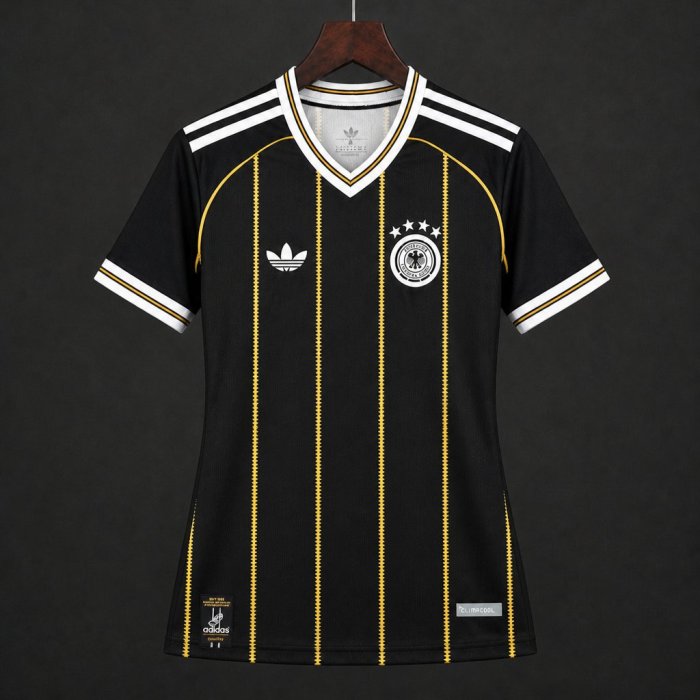 2026 Women  Germany Third Black Stripes Jersey