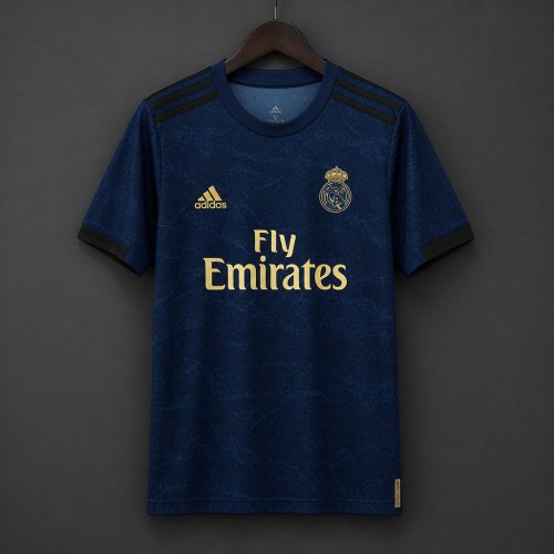 Retro 19/20 Real Madrid Away Navy Blue  Jersey