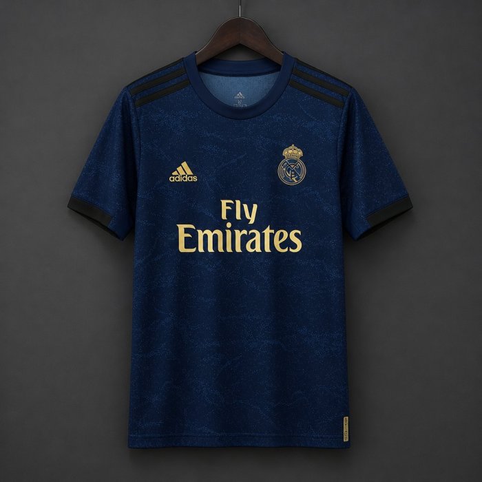 Retro 19/20 Real Madrid Away Navy Blue  Jersey