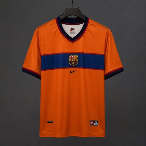 Retro 98/99 Barcelona Away Orange Jersey