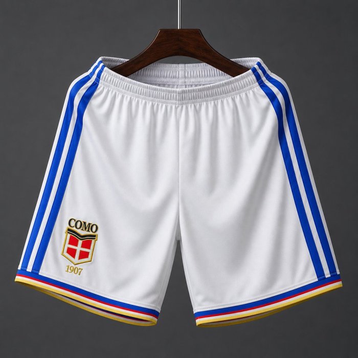 26/27 Como 1907 Home White Shorts