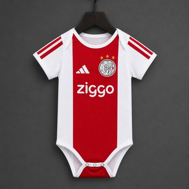 26/27 Ajax Home Baby Romper Jersey