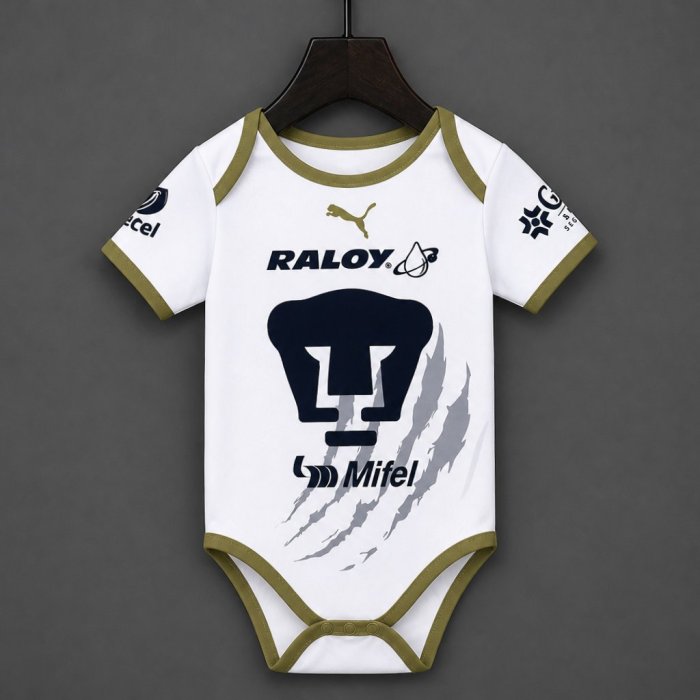 26/27 Pumas UNAM Away White Baby Romper Jersey