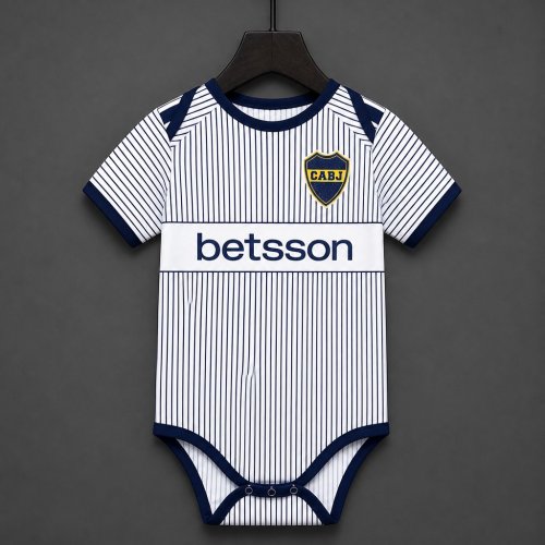 26/27 Boca Juniors Away White Baby Romper Jersey