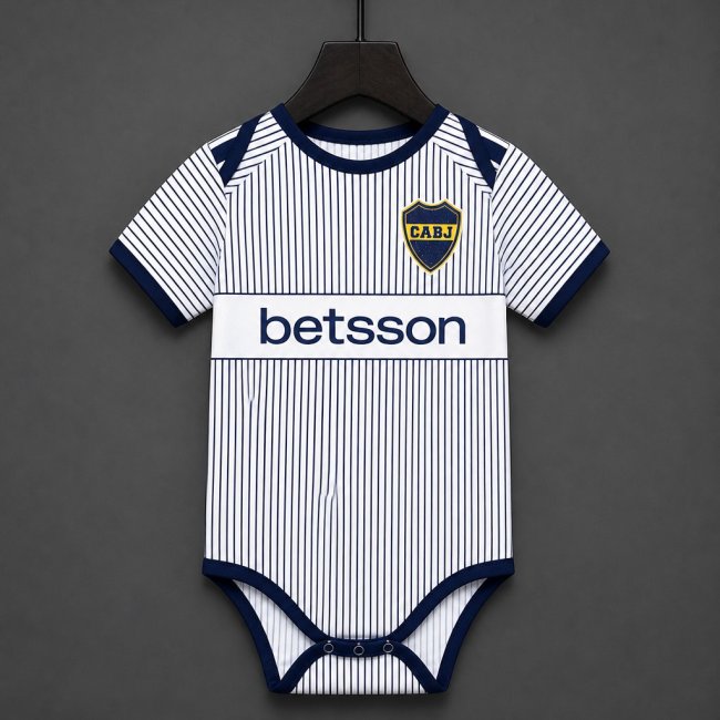 26/27 Boca Juniors Away White Baby Romper Jersey