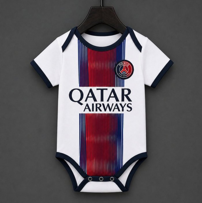 26/27 PSG Away White Baby Romper Jersey