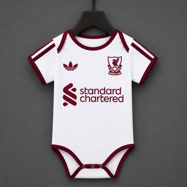 26/27 Liverpool Away White Baby Romper Jersey