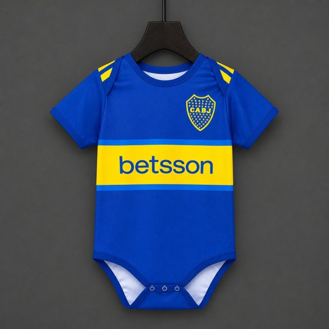26/27 Boca Juniors Home Baby Romper Jersey