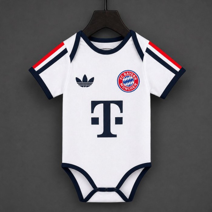 26/27 Bayern Munich Away White Baby Romper Jersey